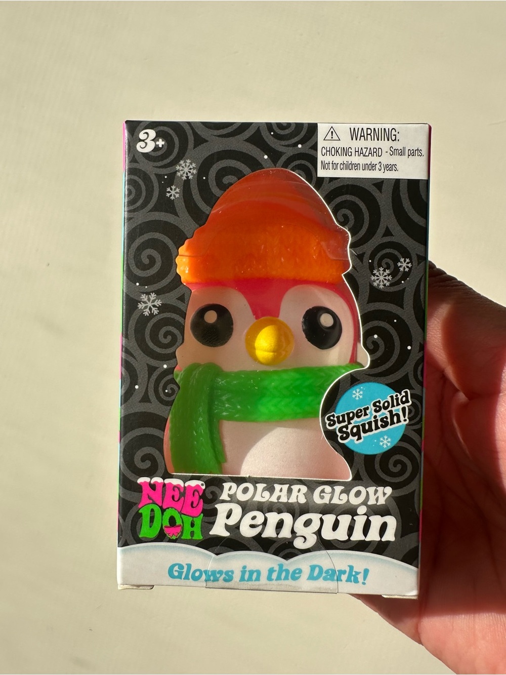๐ง๐ Pink Needoh Penguin with Orange Hat